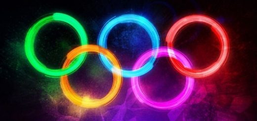 Olimpiadi e consigli di lettura - cover con sfondo anelli olimpici