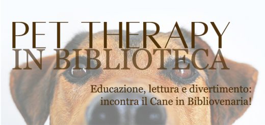 Cover "Pet Therapy in biblioteca"